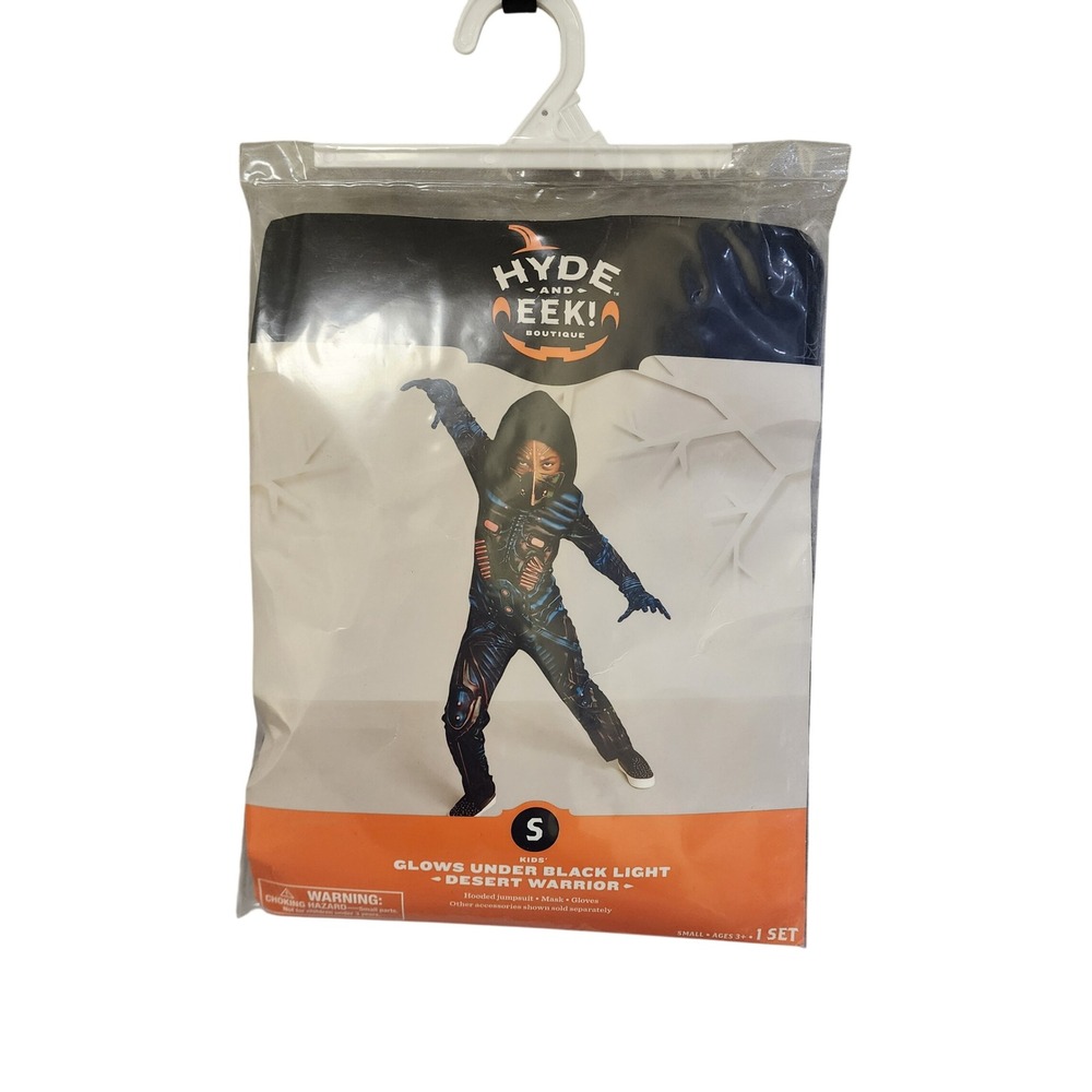 Hyde and EEK Kids Desert Warrior Halloween Costume Glows Black Light Small 6-7
